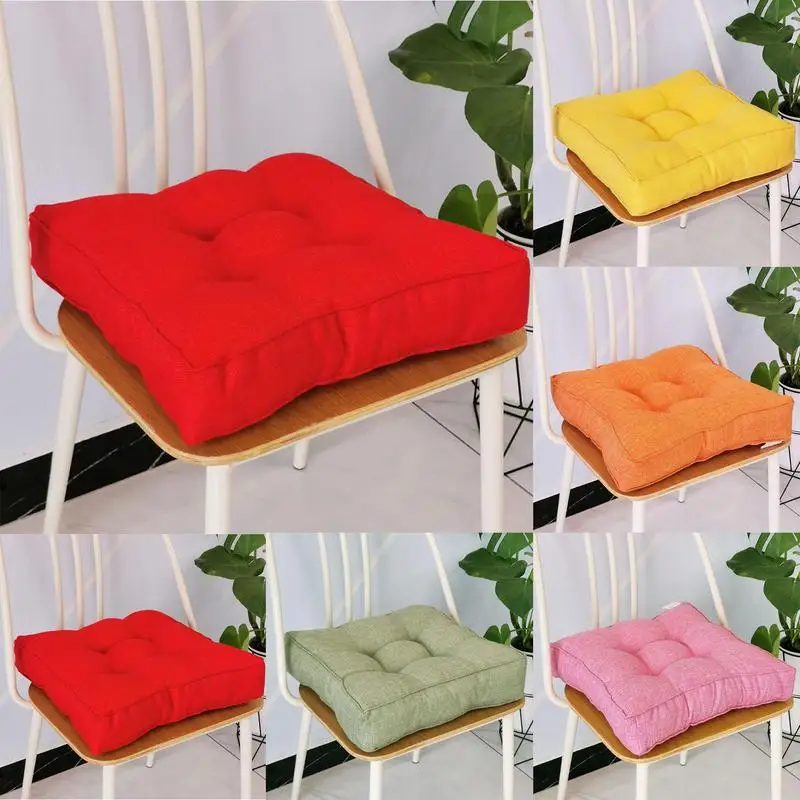 

Fashion Dining Chair Cushion Solid Square Chair Pad Desk Chair Seat Mat Square Outdoor Dining Chair Cushions For Patio Kitchen