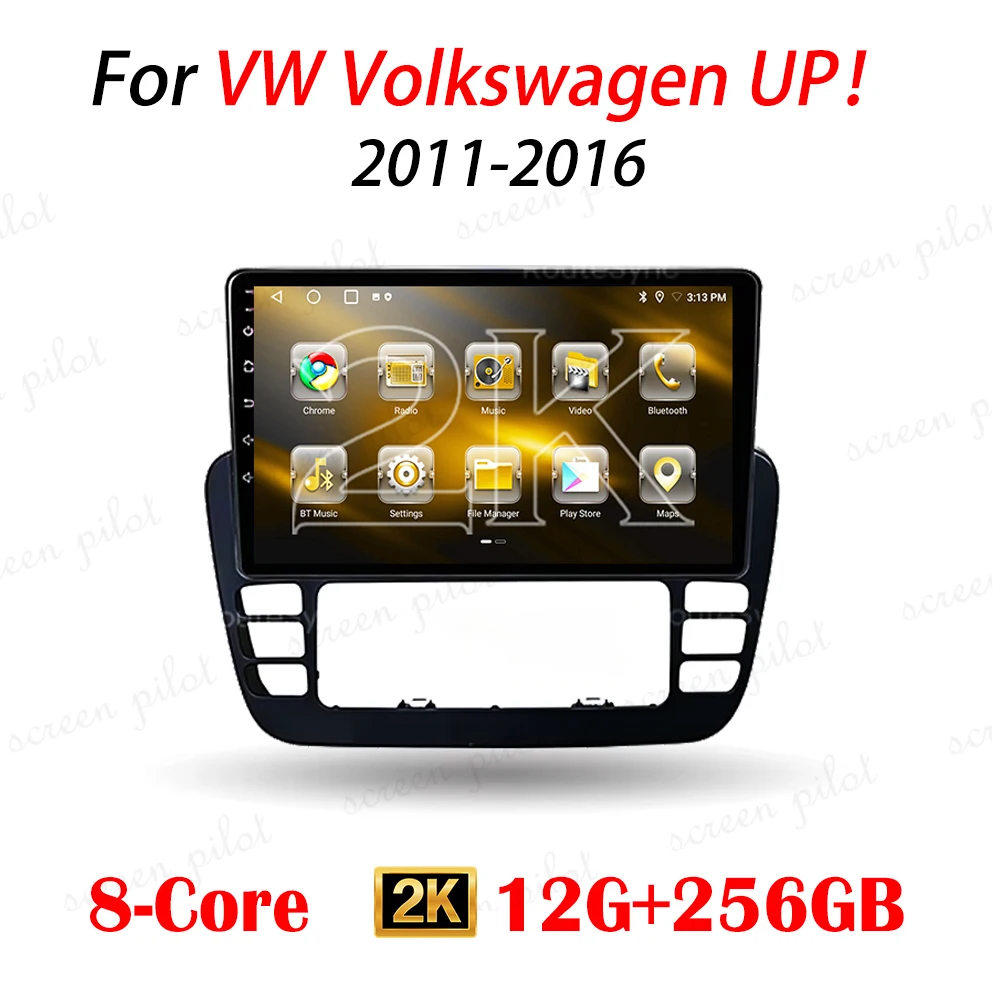Фото Для VW Volkswagen UP! 2011-2016 Мультимедийный видеоплеер Android 16, 2 DIN, с функцией Mirror Link, сенсорным экраном и GPS-навигацией №3