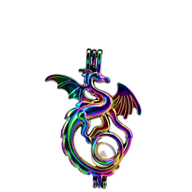 10 шт. Популярный медальон с жемчужиной злого дракона ароматерапия диффузор