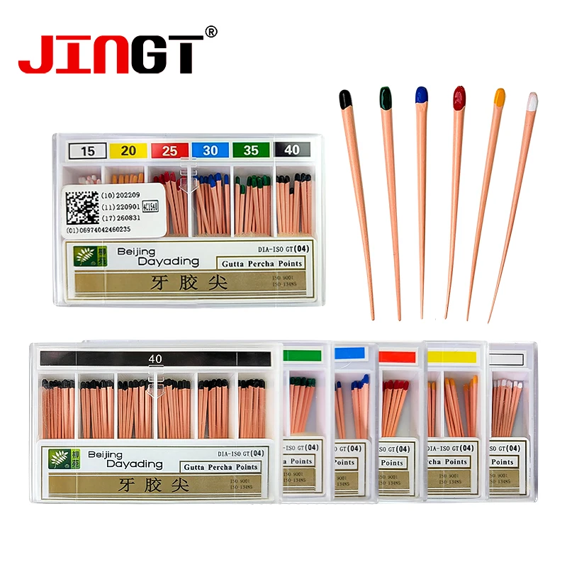 

JINGT 1Box Dental Gutta Percha Paper Point 15-40 Root Canal Endodontics Cotton Fiber Tips Dentistry Materials 0.02 04 06 Sizes