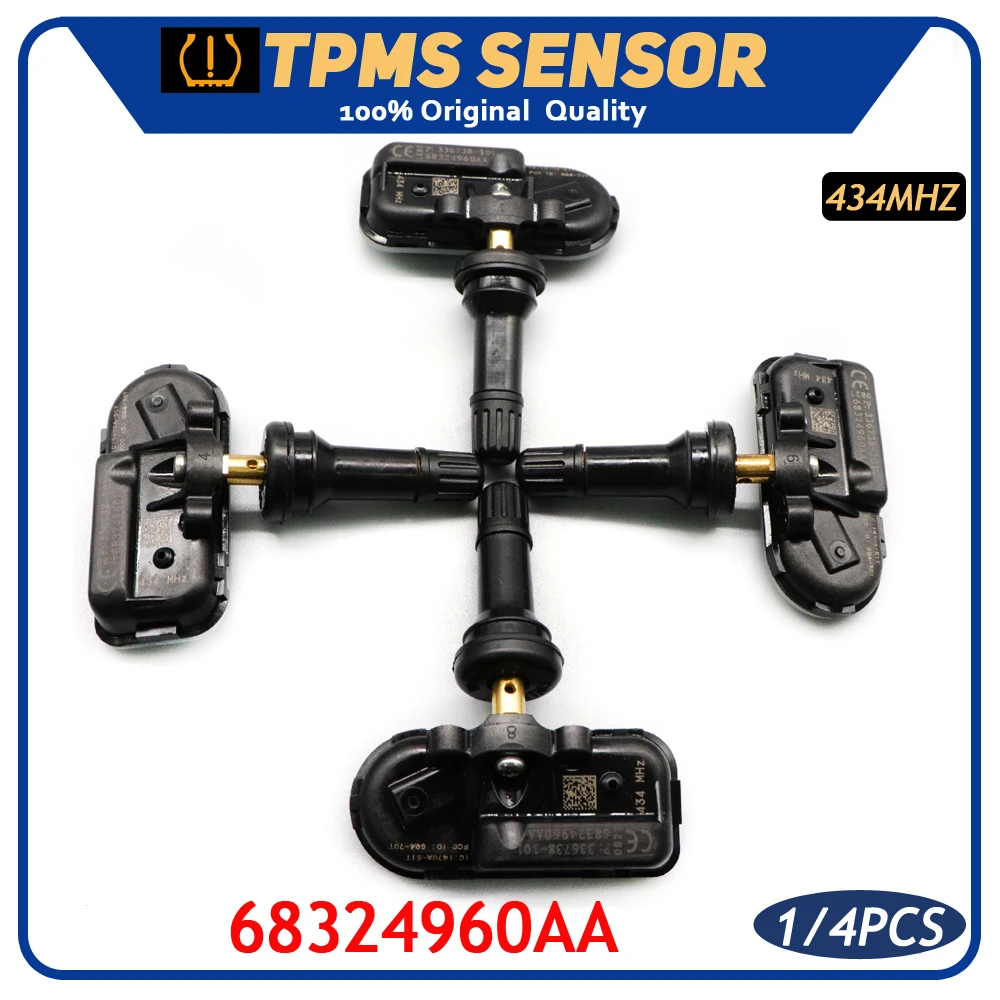 Автомобильная система контроля давления в шинах TPMS 68324960AA для Jeep Cherokee RAM 1500 CLASSIC 2500 3500 2014-2020 434 МГц 68157568AA Автомобильная система контроля давления в шинах TPMS 68324960AA для Jeep Cherokee RAM 1500 CLASSIC 2500 3500 2014-2020 434 МГц 68157568AA