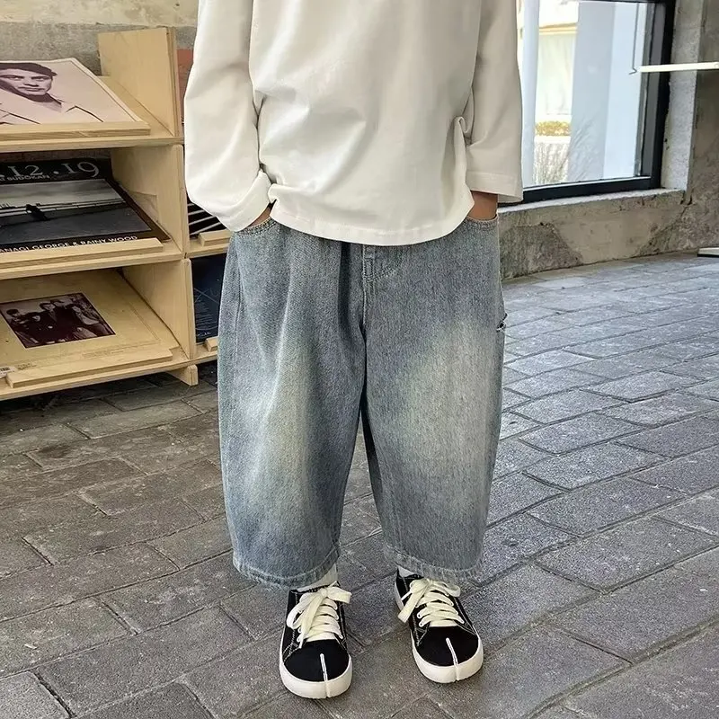 

Temperament New Long Pants Lazy Summer Fashion Jeans Japanese Simple Inns Harajuku Children's Clothing Art Fashion
