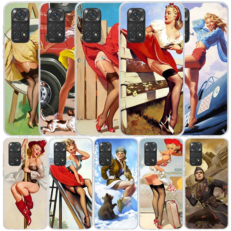 Чехол для телефона Sexy Pin Up Girl Lady Coser Xiaomi Redmi Note 13 14 12S 12 11S 11 11T 11E Pro Plus 10S 10 9S 9 + мягкая