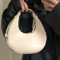 luxury brand handbags genuine leather women bags 2022 high quality female tote shoulder bags designer half moon underarm clutch