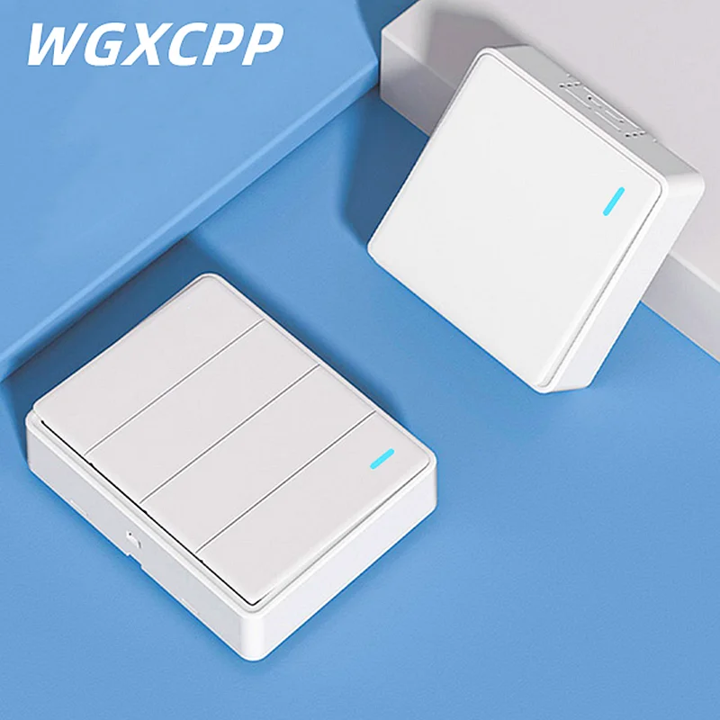 

1 PCS,86x86mm,Bridge Plate Ship Type Wall Switch,1/2/ 3/4 Gang,10-16A,250V,White Surface Mounted Power Switch Button Panel Home