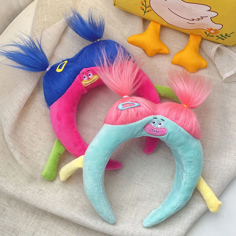 

Funny Cartoon Doll Hair Hoops Cute Monster Braid Plush Hairbands Female Unique Headbands For Women Hair Accessories Headwear