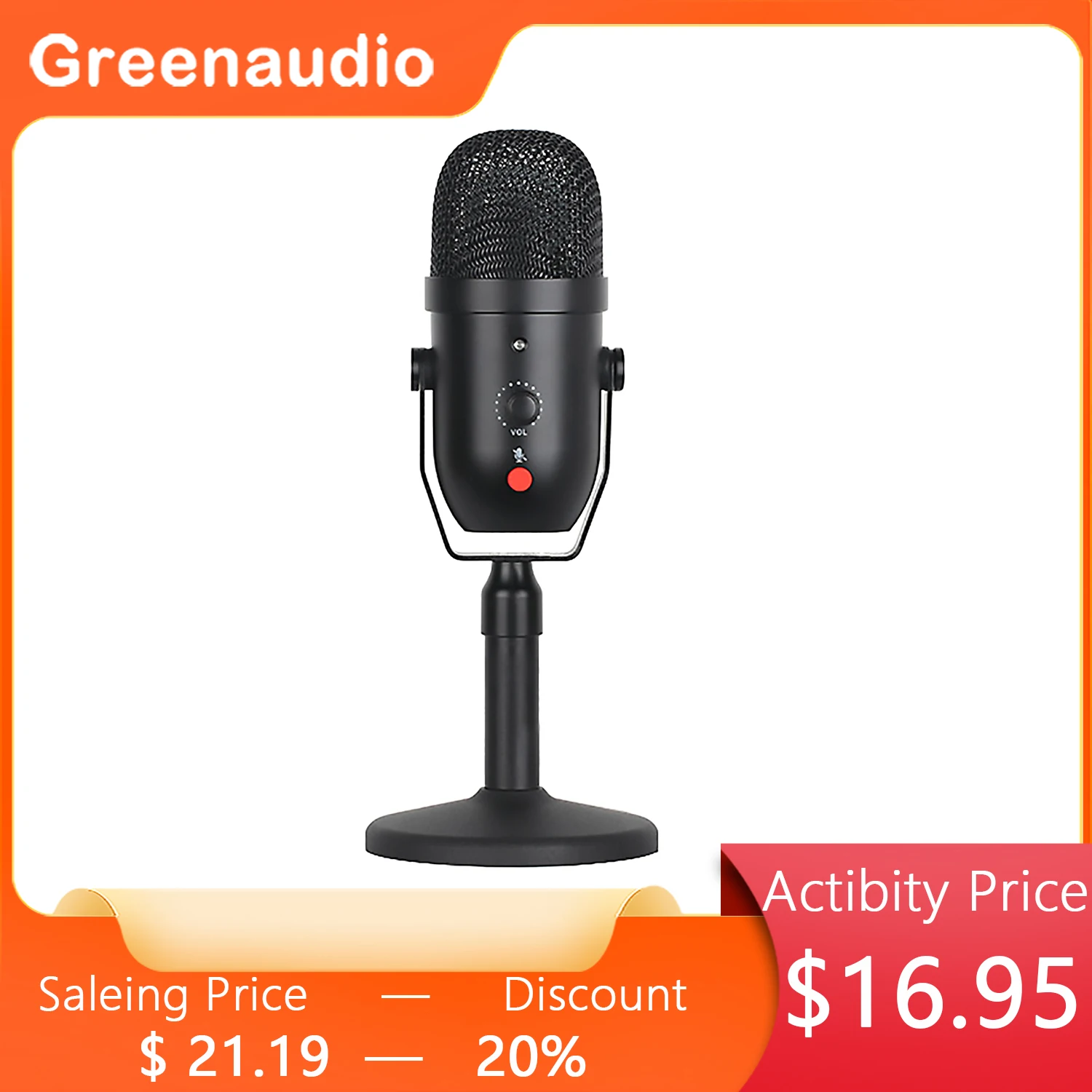 

GAM-U12 готовый к отправке в наличии, Быстрая отправка, профессиональный конденсаторный настольный микрофон для онлайн-игр, пения, прямой тран...