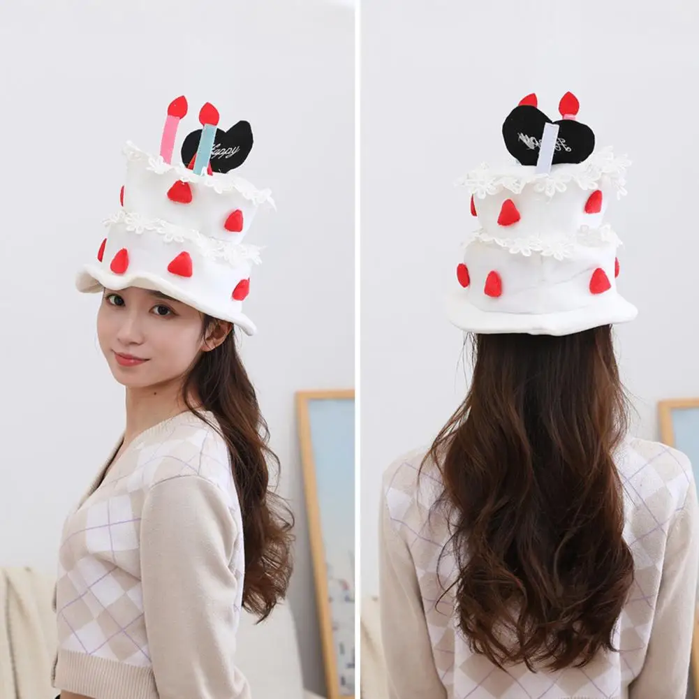 

Изысканный головной убор унисекс из мультфильма, реквизит для костюма на день рождения, реквизит для фотосъемки, головной убор в виде торта,...