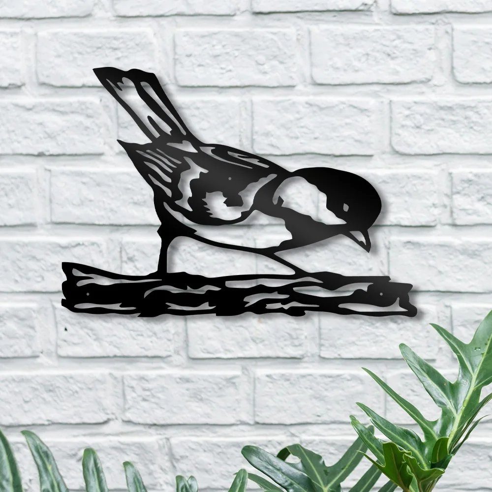 Металлическая Настенная Табличка С Силуэтом Черной Птицы Художественная