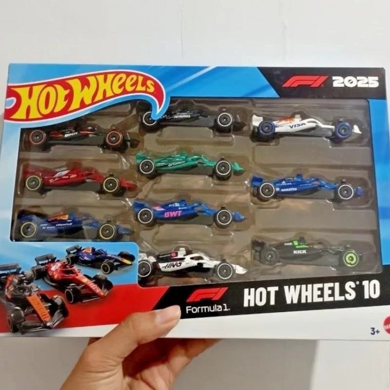 Фото Коллекционный набор из пяти моделей гоночных болидов Формулы-1 Hot Wheels: Ferrari, McLaren, Mercedes, из литого металла, для взрослых коллекционеров №1