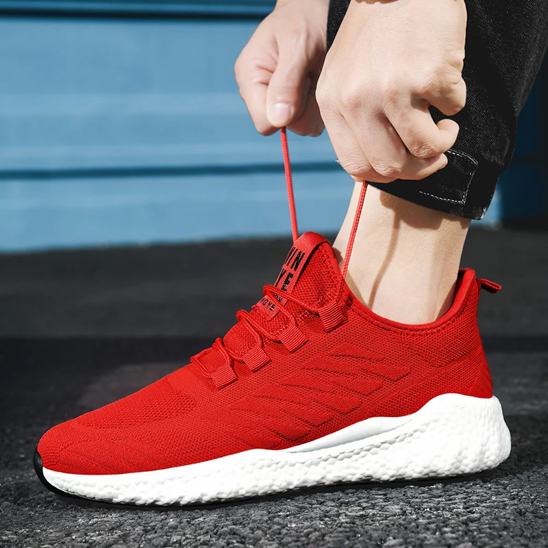 Black Ultra Light Mens Running Sneaker 2022 Soft-soled Comfortable Workout Shoes Men New Breathable Mesh Sports Shoes For Men