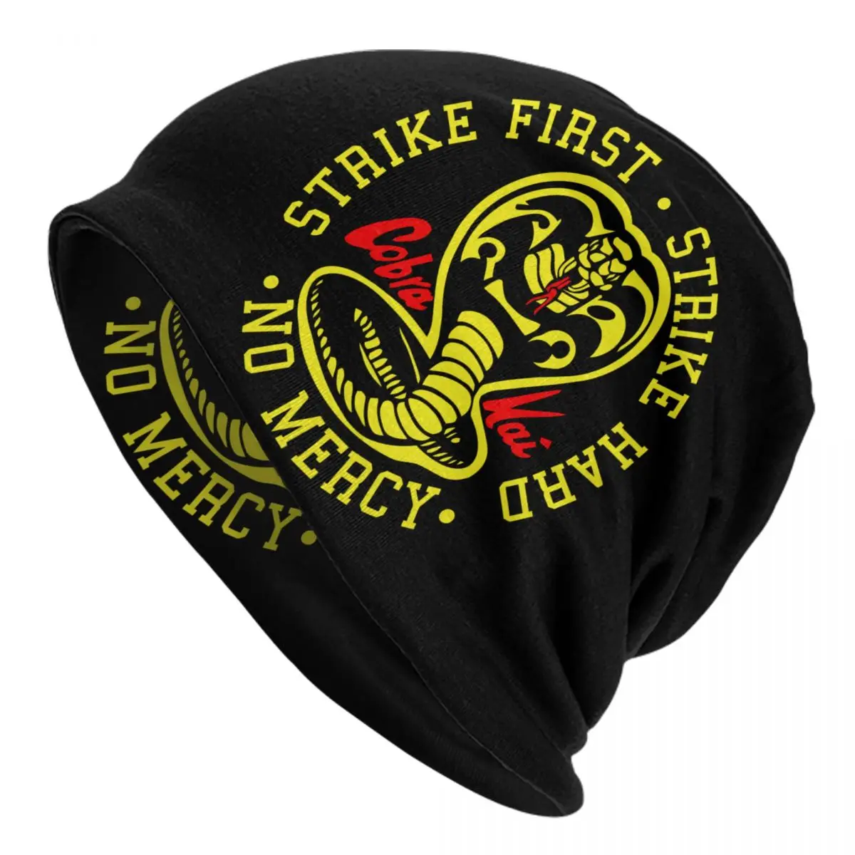 

Крутая вязаная шапка Cobra Kai The Karate, зимняя теплая вязаная шапка First Strike Hard в стиле 80-х, вязаные шапочки, шапки