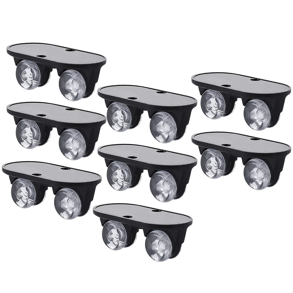 

8Pcs Storage Box Pulleys Adhesive Pulley Rubbish Can One-Way Wheel Accessories