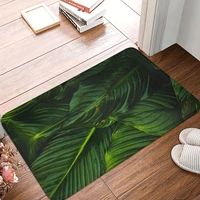 palm tropical leaves doormat bathroom modern soft kitchen home mat dustproof floor rug door mat bath mat