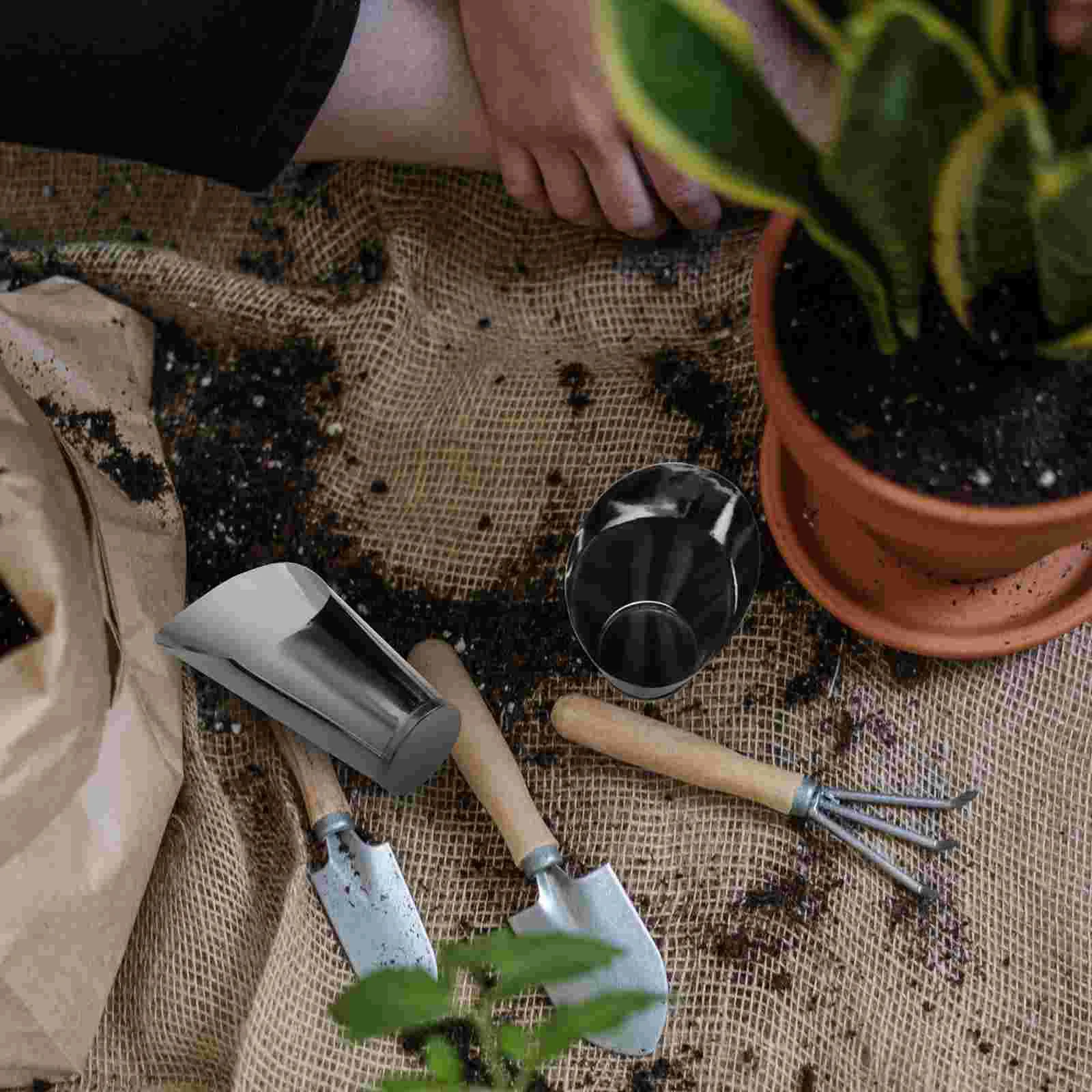 3 шт. садовый инструмент из нержавеющей стали ведро совок для посадки горшков