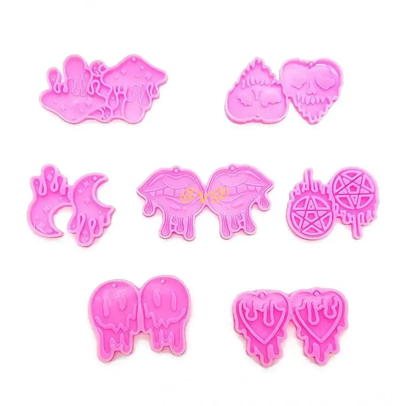 

7pcs/set Earring Resin Molds Jewelry Casting Mold DIY Craft Mould for DIY Craft