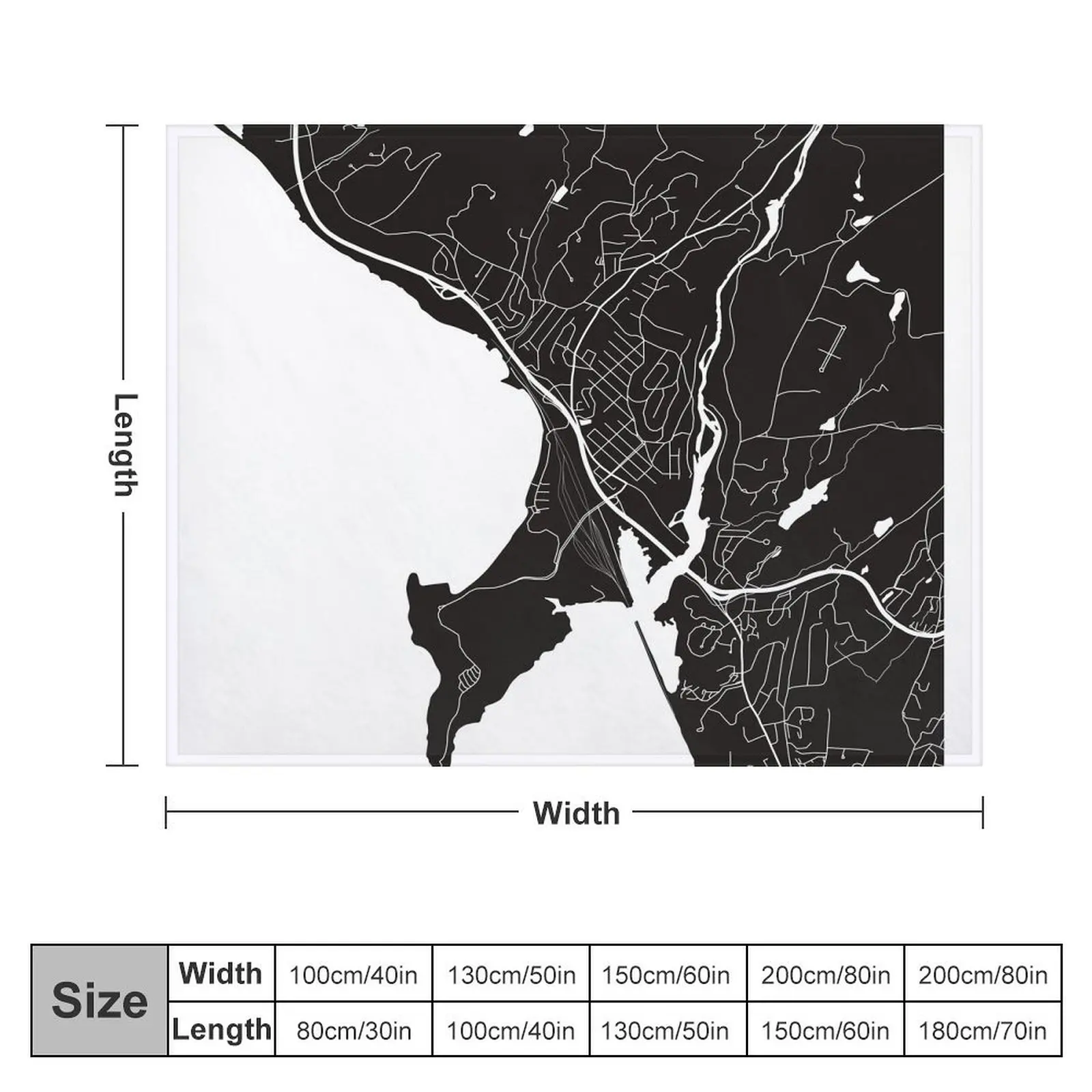 Кротон-на-Хадсон карта Нью-Йорка линия искусство плед одеяло ворсовые одеяла для