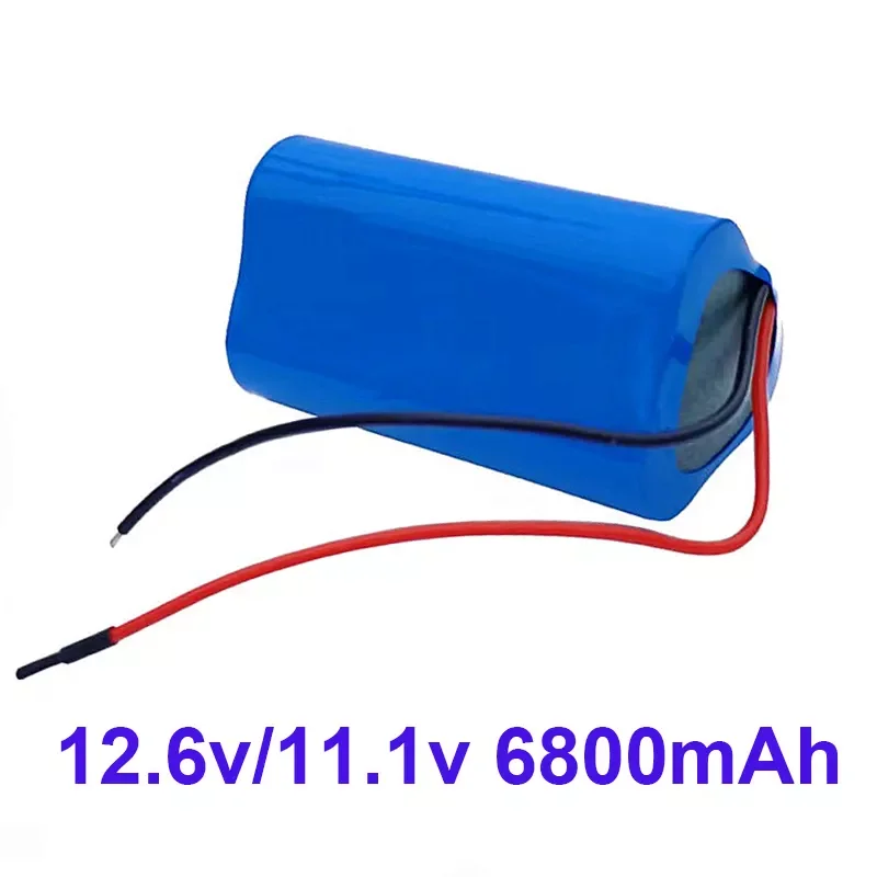 

NEW2023 High capacity 12V Battery 3S1P 12.6V/11.1V 6800mAh 18650 Lithium-ion Battery Pack with 5A BMS for Backup Power Ups CCTV