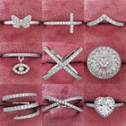 2022 Симпатичные Модные кольца от сглаза для женщин, девушек, женщин, свадебная повязка, вечеринка, сердце с замком, корона, ювелирные изделия Z9