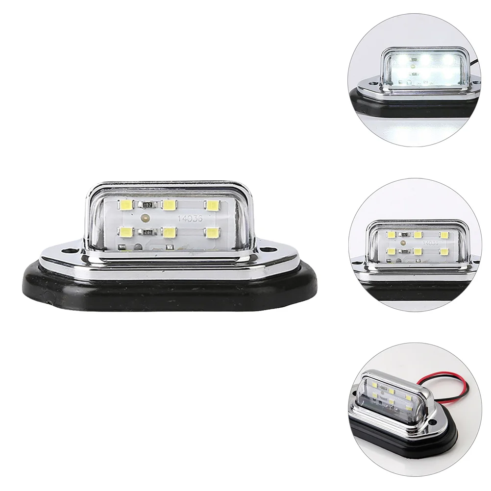

2pcs 6 LED License Plate Light Practical Car Side Light Bright Truck Side Light