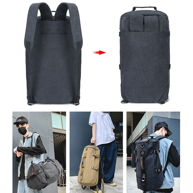 Big Canvas School Laptop Backpack Sports Military Rucksack Travel Gym Duffle Bag Casual Outdoor Climbing Daypack for Men Women