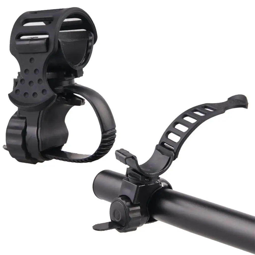 

Bicycle Light Bracket Flashlight Mount Holder Antiskid Cycling Bike Light Torch Clip Mount 360 Degree Rotation