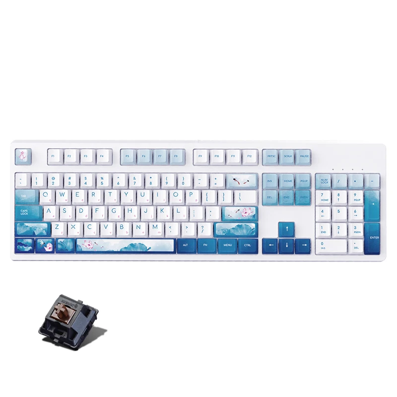 

Ajazz AK535 wired gaming mechanical keyboard PBT keycap cherry switch