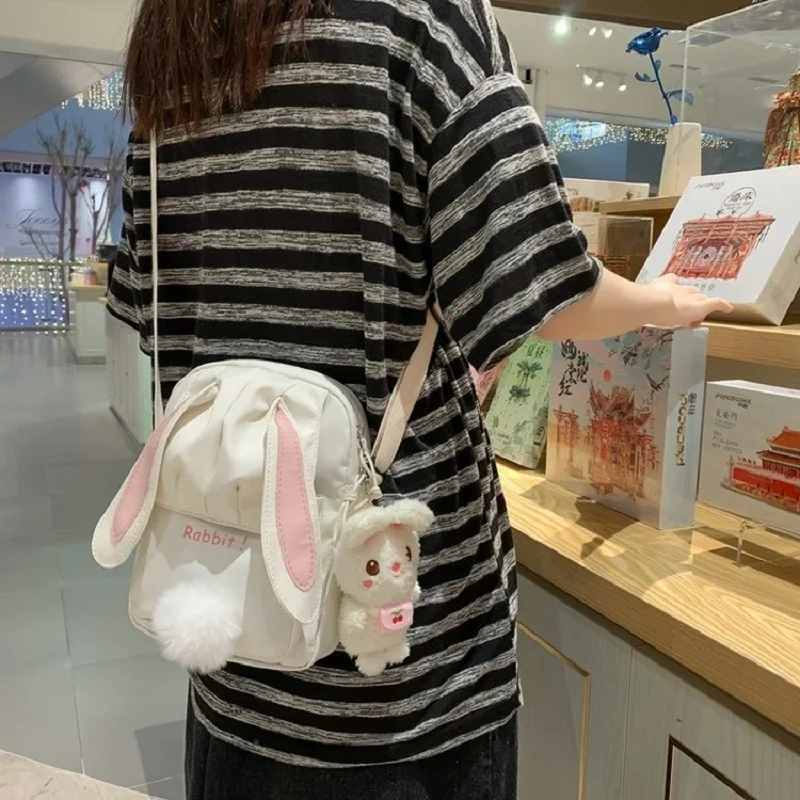 

Женская сумка на плечо, новинка 2023, сумка через плечо с милым мультяшным кроликом для девочки, сумка через плечо, сумка для кукол, женская сумка, сумка-мешок