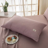 2pcs pillowcase solid color polyester pillow case household bedding pillow cover room decorative bedroom pillow cover 47x74cm