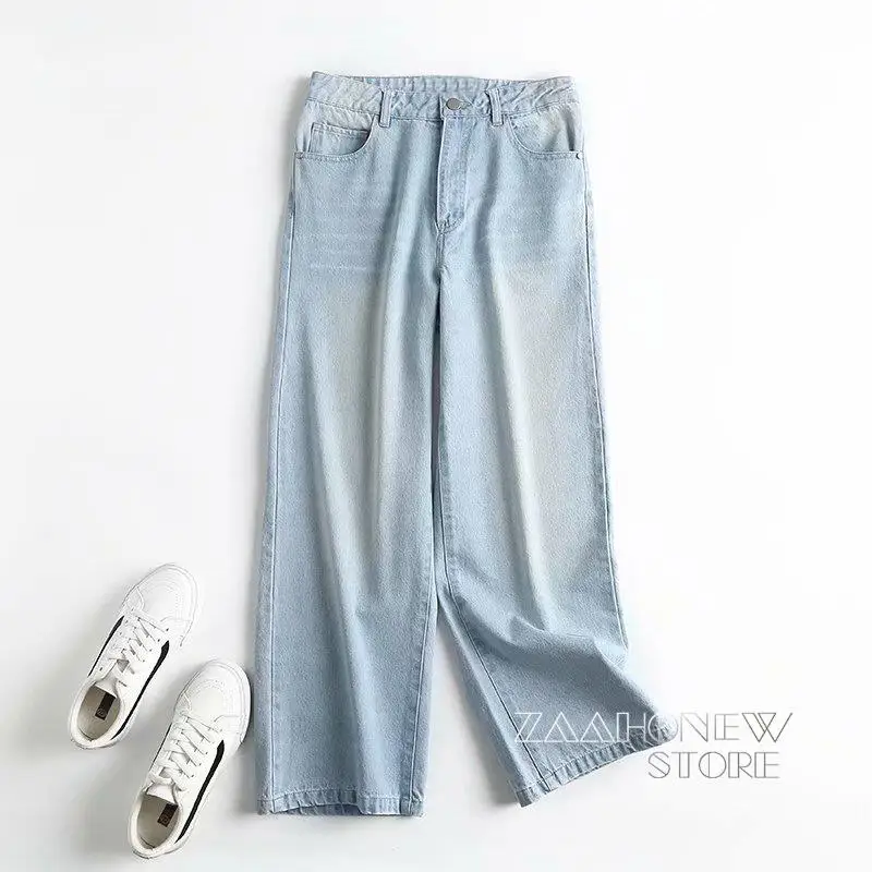 

ZAAHONEW 2022 Summer Women Straight Loose Denim Jeans Female Fashion Commuter High Quality Pants