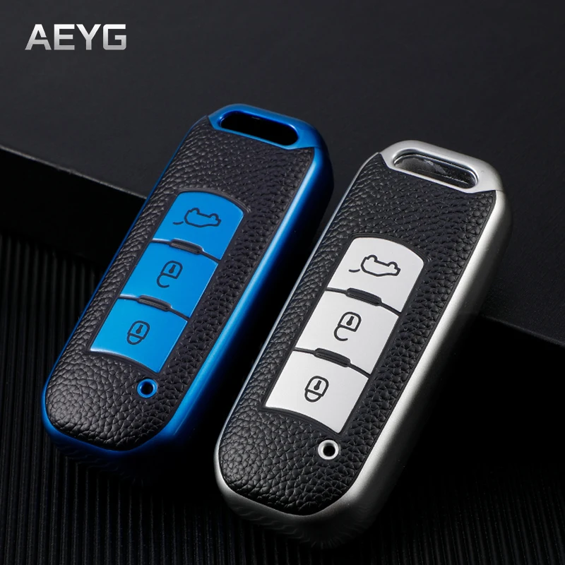 

Leather Style Car Key Case Cover Shell For GAC Trumpchi GS GA3 GA3S GA5 GA6 GS4 GS8 2020 Holder Shell Fob Keychain Accessories