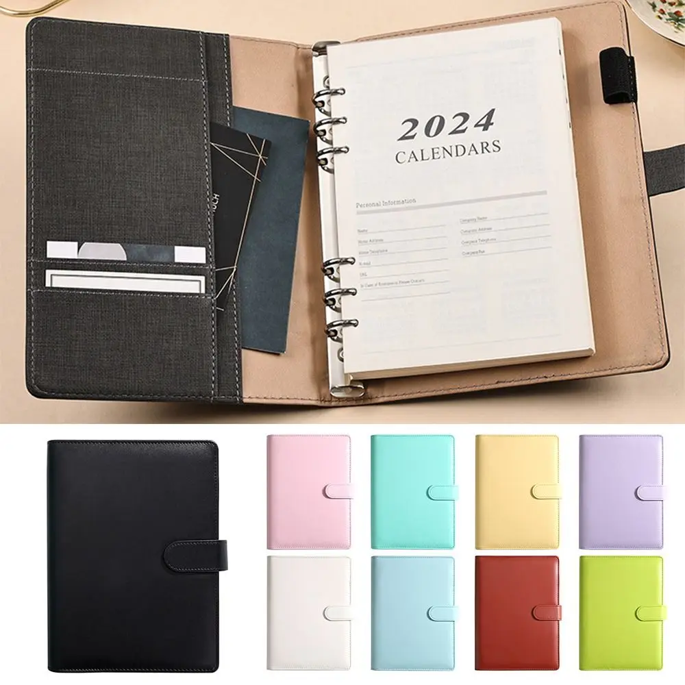 

2024 A5 Agenda Book Portable Diary Weekly Planner Loose-leaf Notebook To Do List Note Book English Schedules Journal Notepad