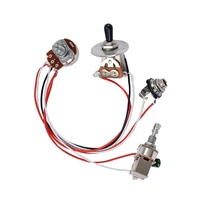 electric guitar wiring harness prewired kit 3 way toggle switch 1 volume 1 tone 500k pots jack 1 set