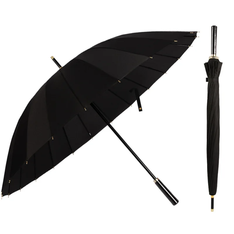 

24-bone Long Handle Umbrella Plus Double Men's Straight Umbrella High-end Gift Umbrella Advertising Umbrella Logo