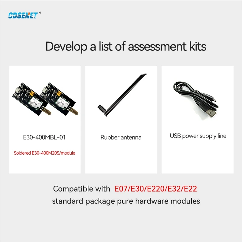 CDSENET USB to TTLTest Board Development Evaluation kit  TXEN control With Rubber Anttenna E30-400MBL-01