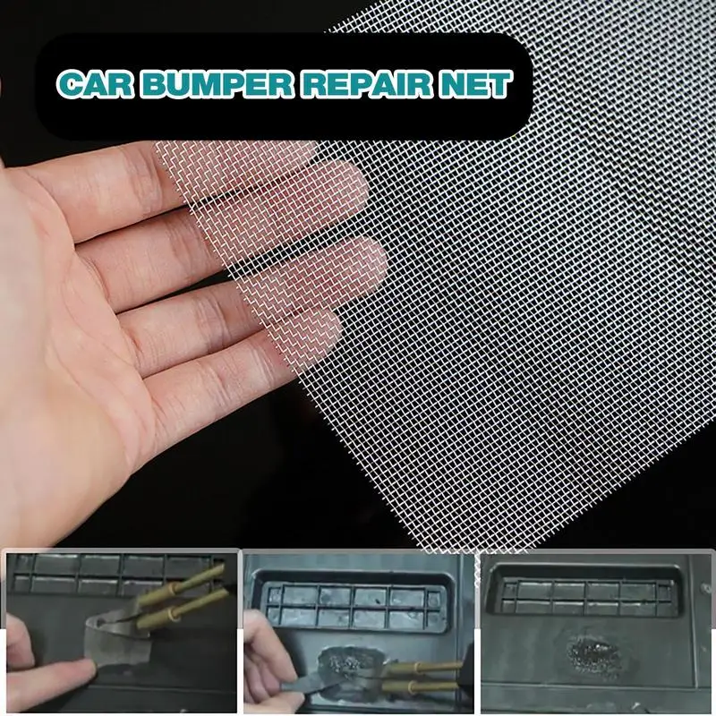 

Car Bumper Stainless Steel Repair Mesh Multifunctional Crack Repair Reusable Welding Mesh 50 Mesh Anti Rust Bumper Repair Net