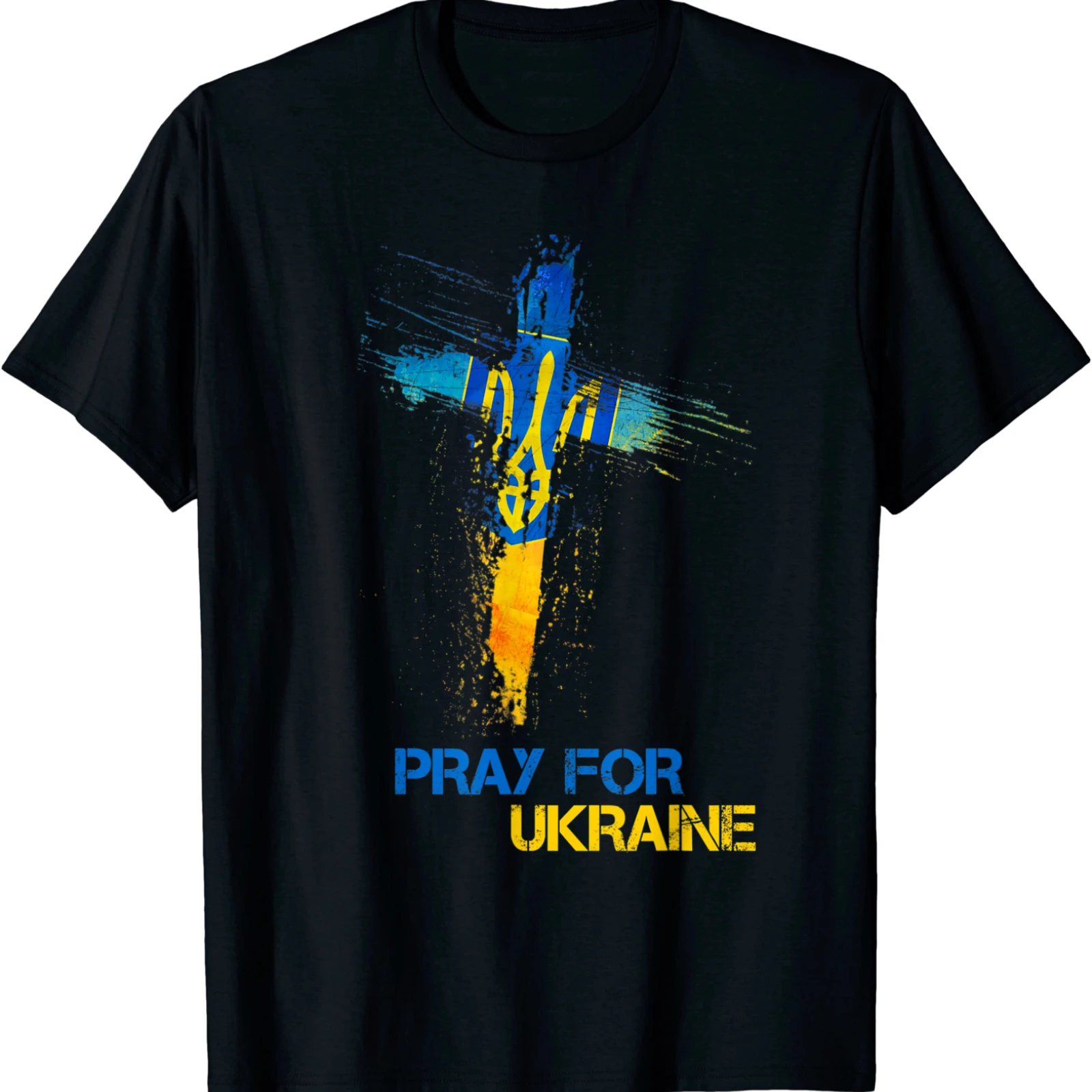 

Pray for Ukraine God Bless Ukraine Ukrainian Flag T-Shirt S-3xl