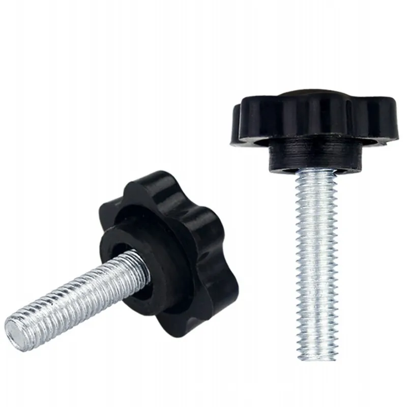 

2pcs M8 Thread Star Shaped Clamping Nuts Knob for Industry Equipment Bakelite Plastic Head Handle Screw Head Diameter 48# Hex