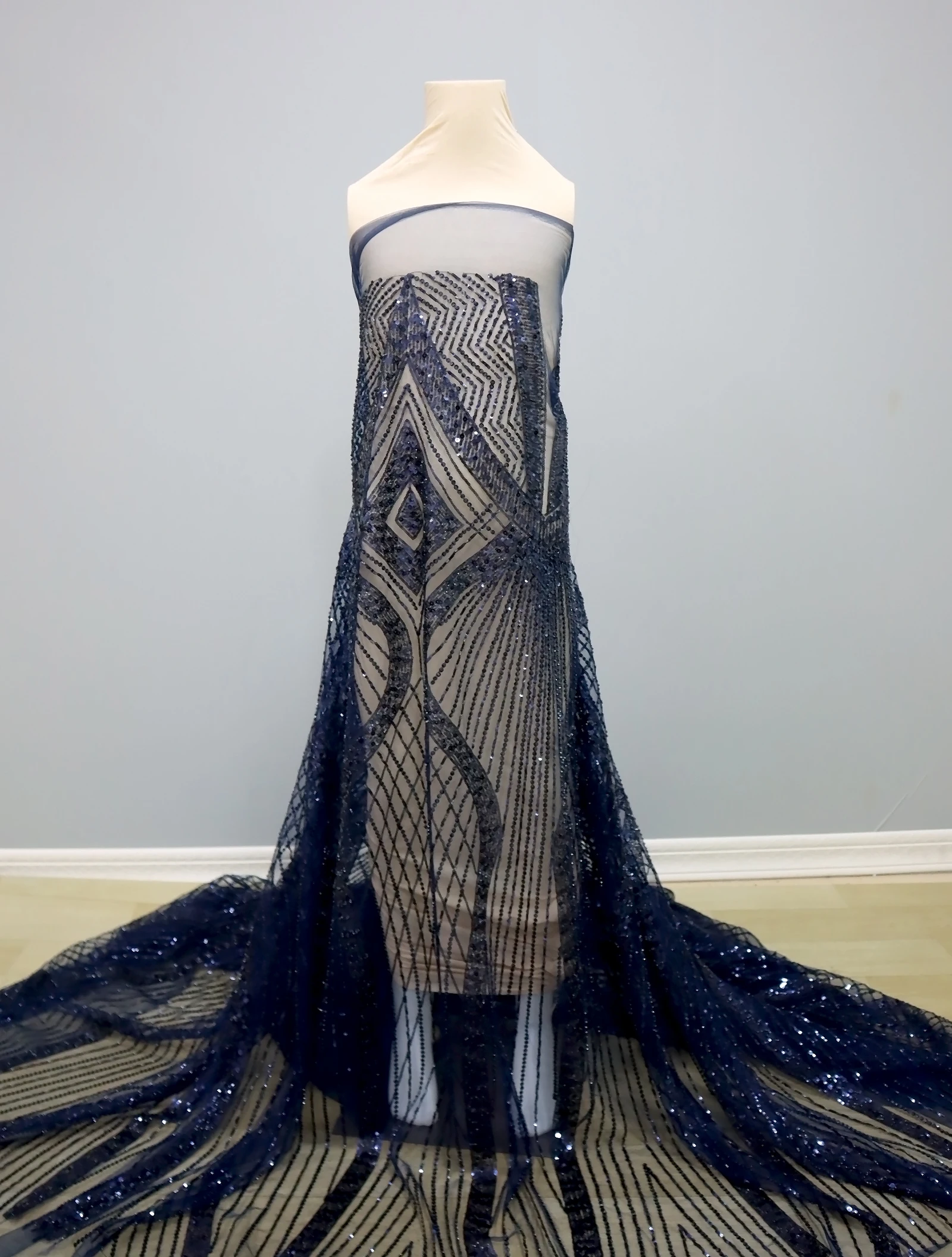 Современная африканская ткань с блестками высококачественное свадебное платье