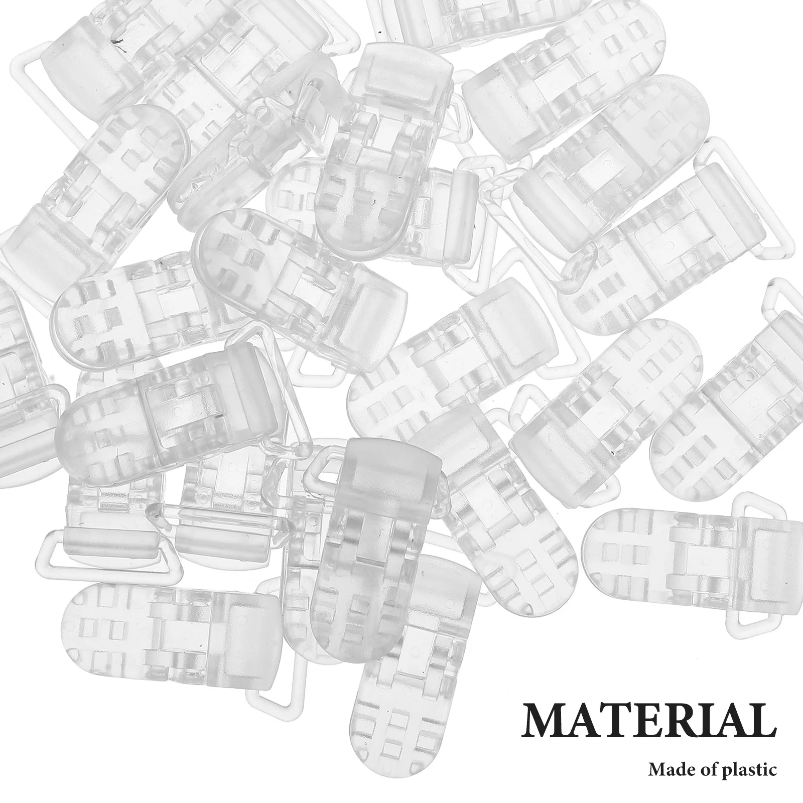 25 шт. Т-образные прозрачные пластиковые зажимы для детской соски бейджей