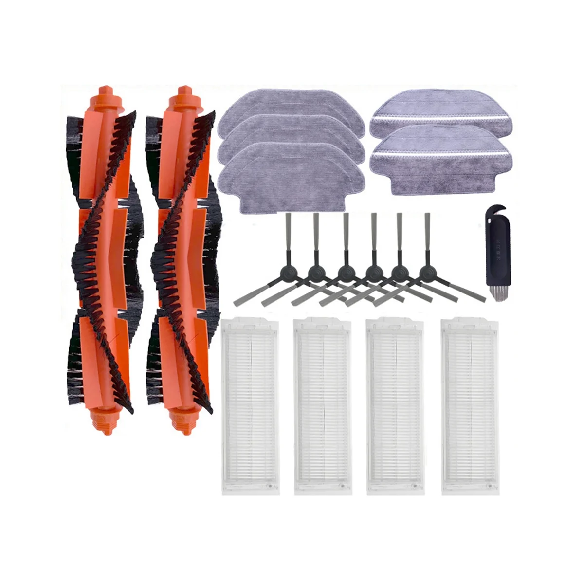 

For Robot Vacuum Mop Pro 3C 2S Spare Hepa Filter Side Main Brush Cover Mop Holder Accessories Parts