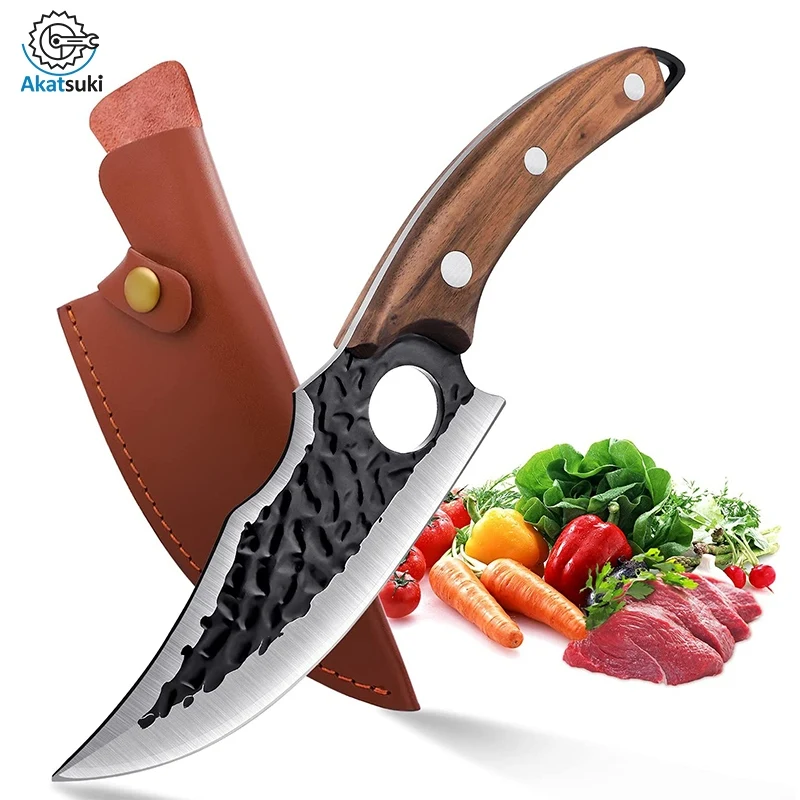 

Улучшенный кухонный шеф-нож, искусственный нож, японские кованые японские ножи с косточками, для мяса, рыбы, мясника, для походов, искусствен...