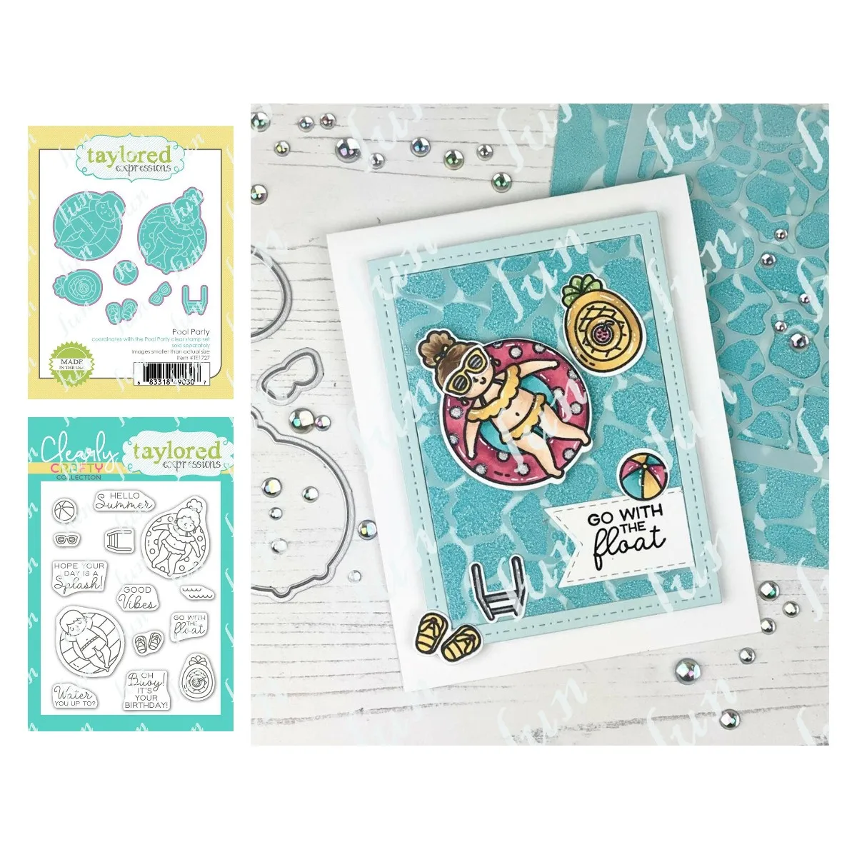 

2022 New Arrival Metal Cutting Dies Pool Party Silicone Stamps Molds DIY Scrapbook Album Embossing Paper Cards Coloring Stencils