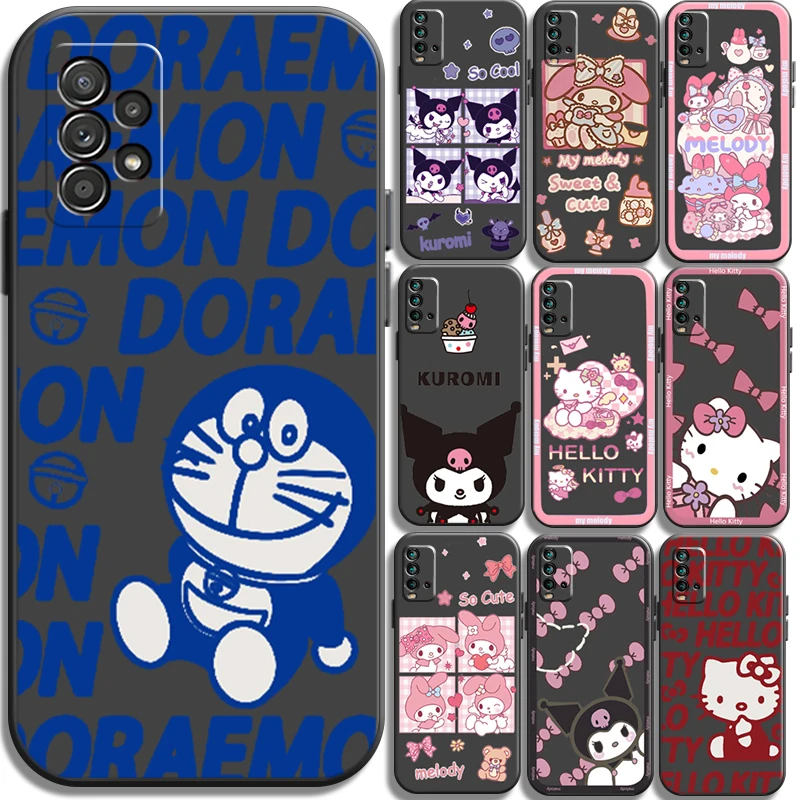 

Hello Kitty Cartoon Kawaii Cat Phone Cases For Xiaomi Redmi Note 10 10S 10 Pro POCO F3 GT X3 GT M3 Pro X3 NFC Back Cover Coque