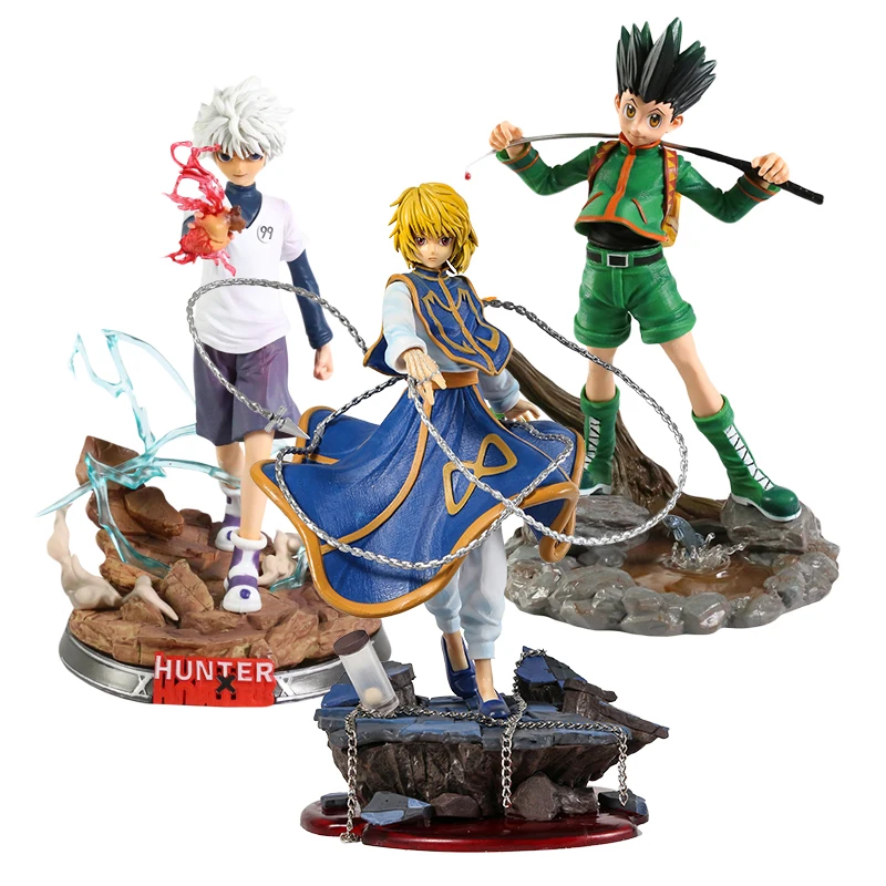 

HUNTER X HUNTER Kurapika Gon Freecss Killua Zoldyck GK Statue PVC Figure Model Toy Collection Doll For Gift