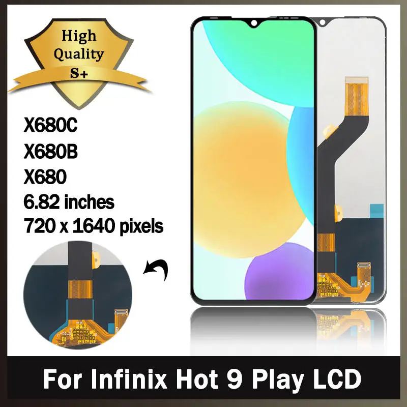ЖК-дисплей для infinix Hot 9 Play X680 X680B X680C, сенсорный экран с цифровым преобразователем в сборе для дисплея Infinix Hot9 play, оригинал