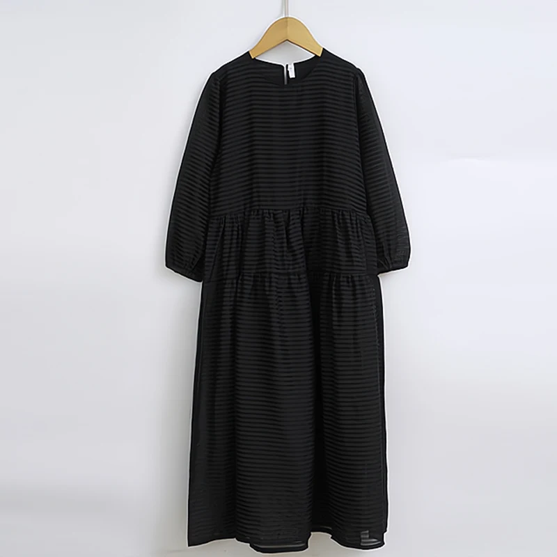 Шифоновое платье-макси для девочек-подростков повседневное Свободное длинное