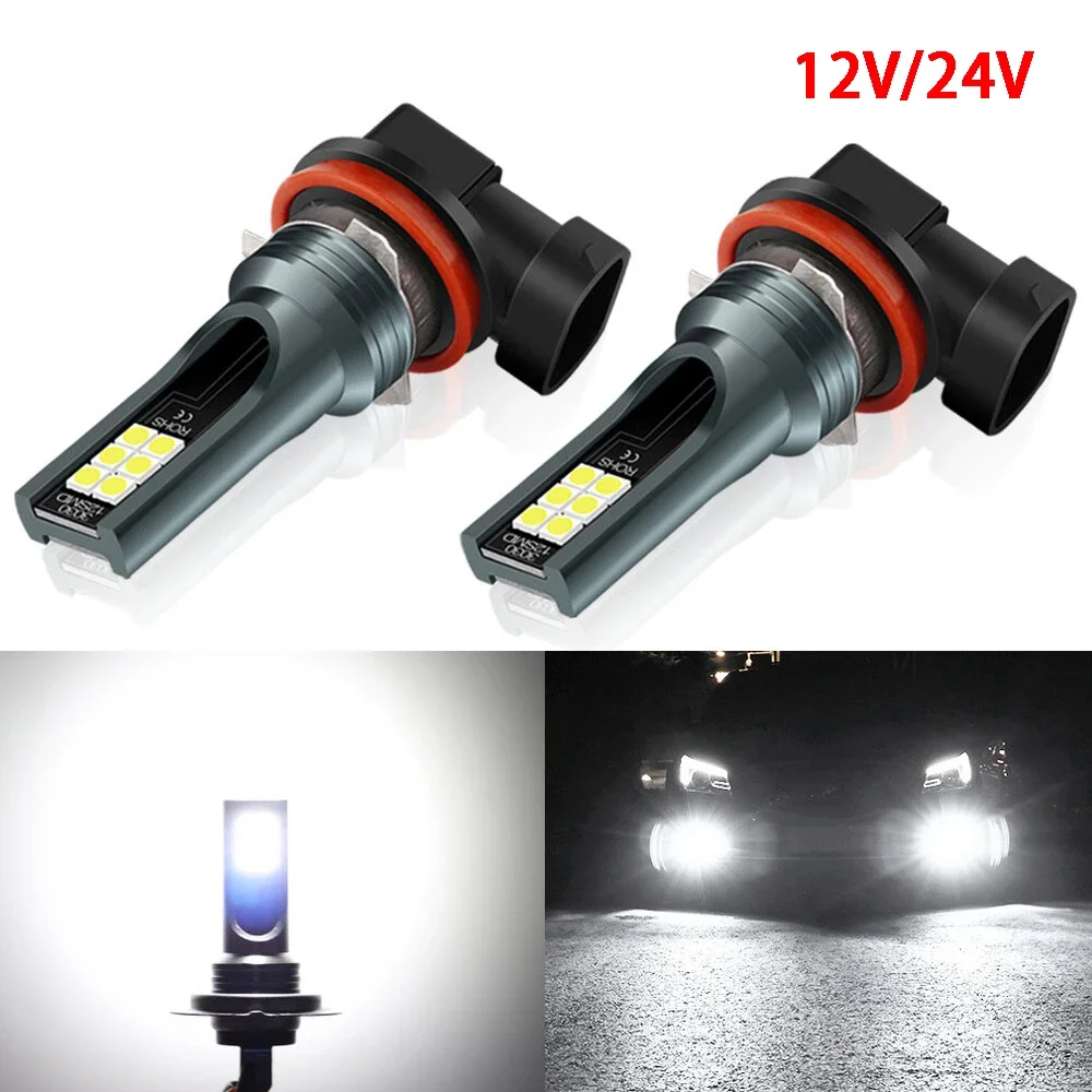 

2 Упаковки Супер Ярких Светодиодных Ламп H8 H11 9006 HB4 H1 H3 Для Автомобильных Противотуманных Фар Дневных Ходовых Огней 12...