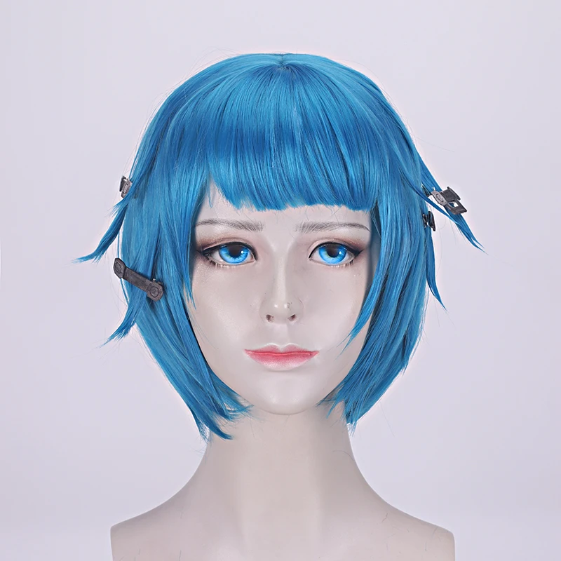 

Anime LOL Arcane The Loose Cannon Young Jinx Powder Cosplay Wig Blue Braided / Short BOB Halloween Carnival Party Synthetic Hair