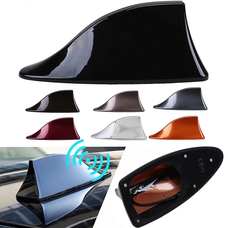

Car Decoration Shark Fin Antenna with Signal Radio Roof Antenna Roof Tail Antenna Modification Free Punch